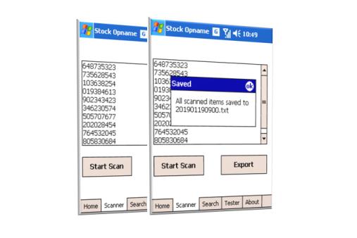 export rfid scan